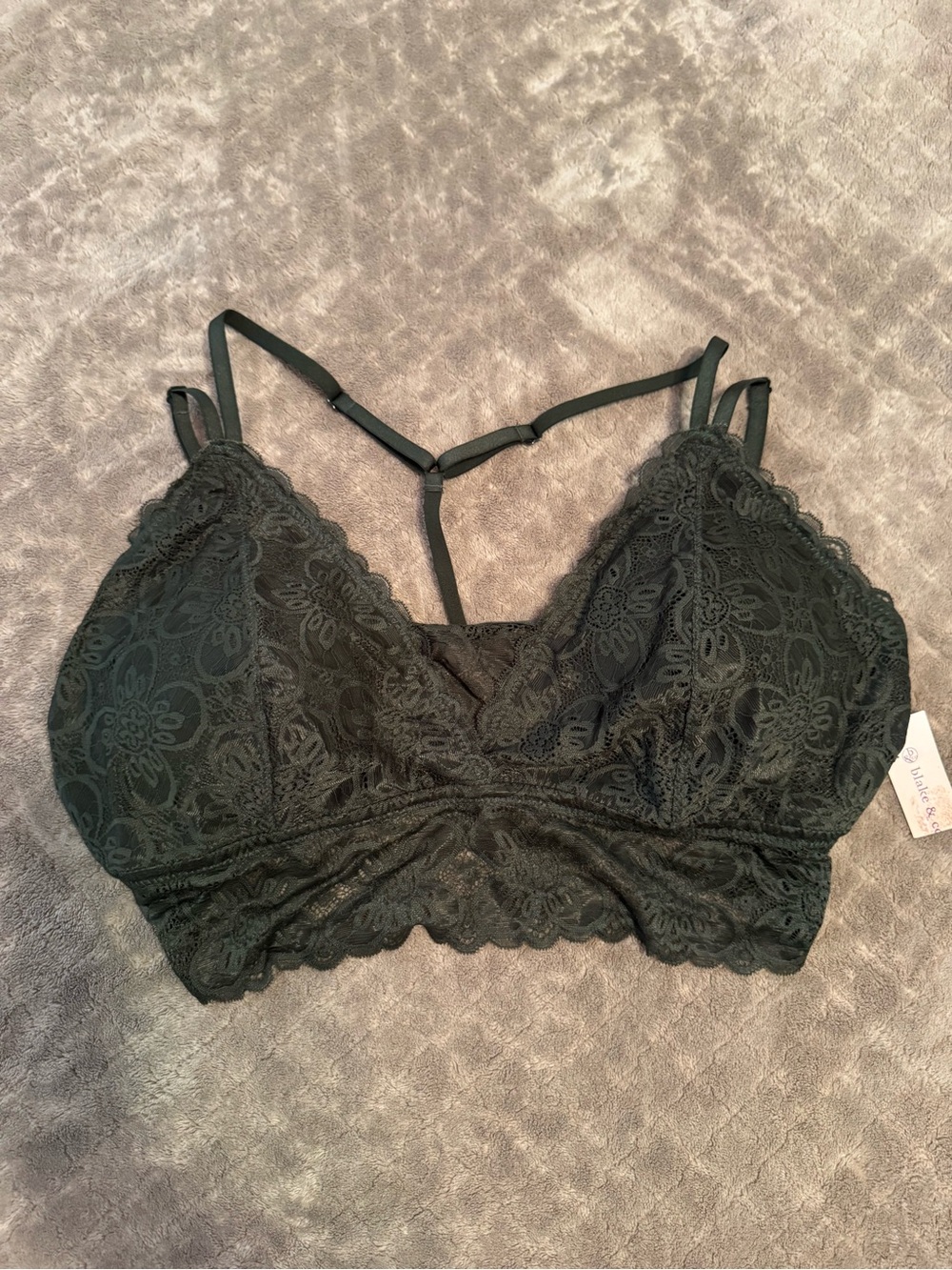 Lace Bralette with Strappy Back NWT